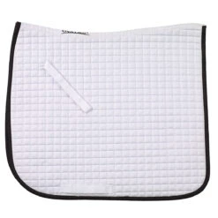 Ovation Pro Square Quilt Dressage Pad -Equestrian Supply Store white black 83764.1590172772.1280.1280