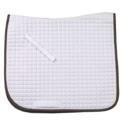 Ovation Pro Square Quilt Dressage Pad -Equestrian Supply Store white charcoal 64514.1590172772.1280.1280